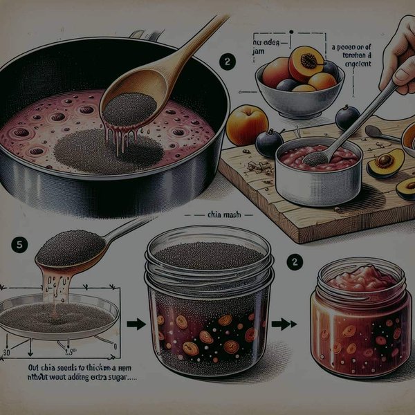 Comment utiliser les graines de chia pour épaissir une confiture sans sucre ajouté?